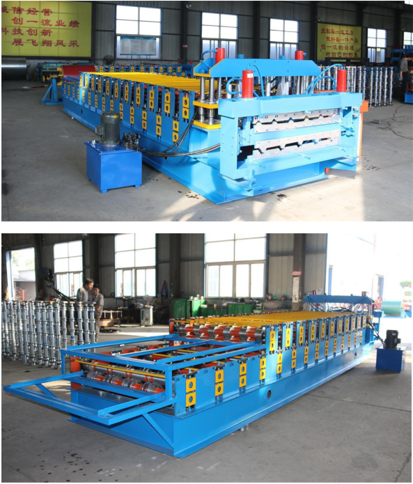 Double Layer Roof Tile Roll Forming Machine