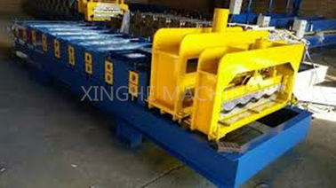 Cina 3kw Roof Roll Forming Equipment / Ubin Membuat Mesin Dengan 9 Rows Rollers pemasok