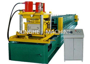 Cina 7.5 KW Galvanized Steel Purlin Roll Forming Machine Dengan Kapasitas Tinggi 6 Ton pemasok