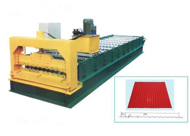 Cina Steel Galvanized Roof Roll Membentuk Mesin Untuk Membuat Tebal 0.3 - 0.8mm Tile pemasok