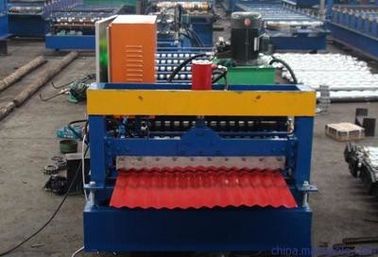 Cina Logam Seng IBR Profil Mesin Roll Forming Otomatis Ukuran 7600 * 1300 * 1500mm pemasok