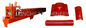 Red Color Smart Sheet Peralatan Pembentuk Metal Dengan Kapasitas Tinggi Manual Uncoiler pemasok