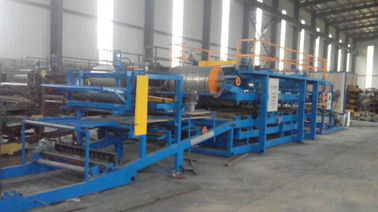 Cina 32KW Sandwich Panel Roll Forming Machine Dengan 0 - 3.8m / Min Working Speed pemasok